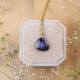 Classic heart necklace with forget-me-not