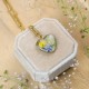 Classic heart necklace with a bouquet of flowers