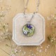 Classic necklace with a bouquet of flowers