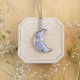 Classic moon necklace with forget-me-not