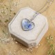 Classic heart necklace with forget-me-not