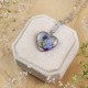 Classic heart necklace with a bouquet of flowers