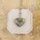 Classic heart necklace with a bouquet of flowers