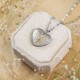 Classic heart necklace with wild carrot flower