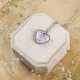 Classic heart necklace with foxglove