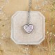 Classic heart necklace with foxglove