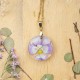 Classic dimensional pansy necklace