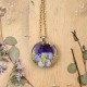 Classic dimensional pansy necklace