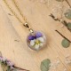 Classic dimensional pansy necklace