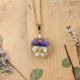 Classic dimensional pansy necklace