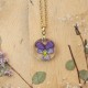 Classic dimensional pansy necklace