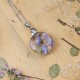 Classic dimensional necklace with a violet
