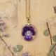Classic dimensional pansy necklace