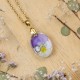 Classic dimensional pansy necklace