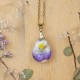 Classic dimensional pansy necklace