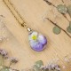 Classic dimensional pansy necklace