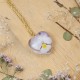 Classic dimensional pansy necklace
