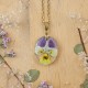 Classic dimensional pansy necklace
