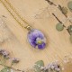 Classic dimensional pansy necklace