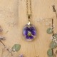 Classic dimensional pansy necklace