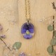 Classic dimensional pansy necklace