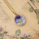 Classic dimensional pansy necklace
