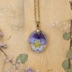 Classic dimensional pansy necklace