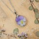 Classic dimensional pansy necklace