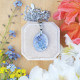 Classic necklace with forget-me-nots