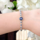 Macrame bracelet with forget-me-not