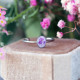 Classic ring with wild carrot flower