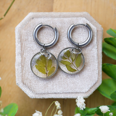 Acacia leaf earrings