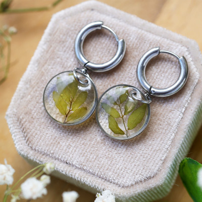Acacia leaf earrings
