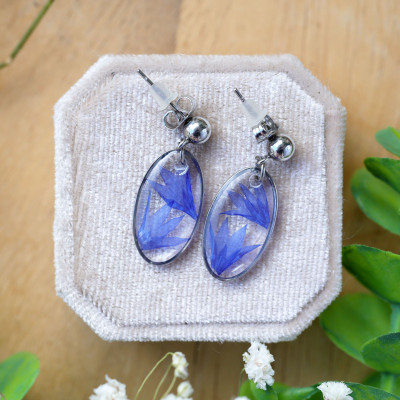 Cornflower earrings