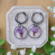 Purple bell earrings