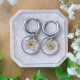 Wild carrot flower earrings
