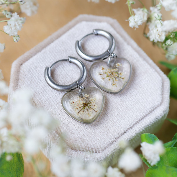Wild carrot flower earrings